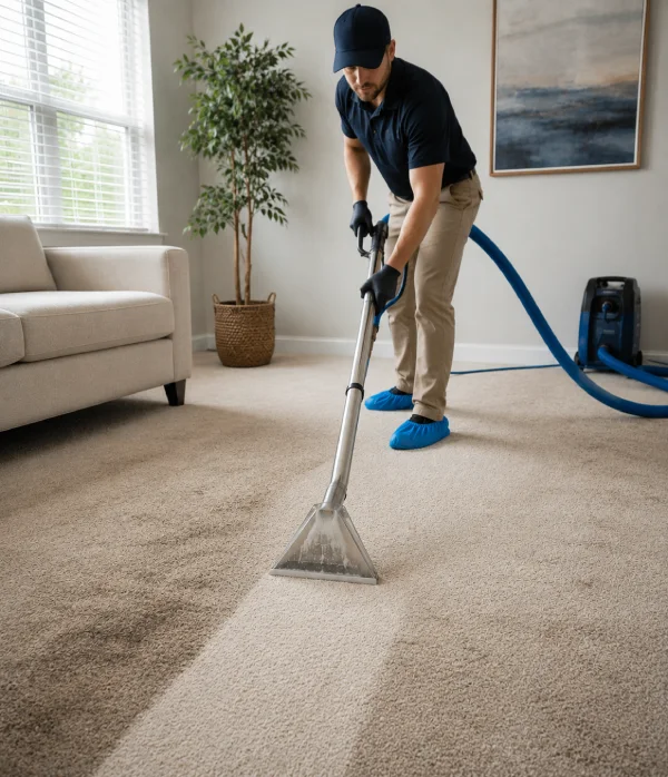 End of lease carpet cleaning by a professional carpet cleaner